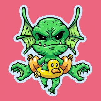Creature of the Kiddie Pool Sticker by Chump Magic